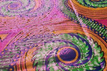 Preview: GREEN TORNADO PINK METALLIC-Osikani Stoff